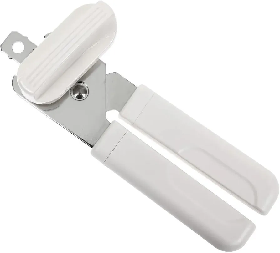 KitchenCraft Multi Function Can Opener with Built in Bottle Cap Remover, 18cm (7.1"), White/Silver
