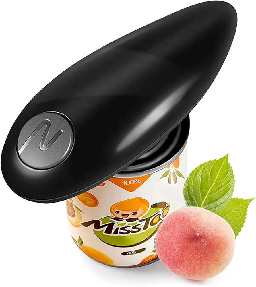 Rehomy No Sharp Edges Electric Can Opener Automatic Opens Most of Cans, One Touch Switch with Ergonomic Design, Electric for Kitchen, Best Kitchen Gadget, Arthritis, and Seniors.