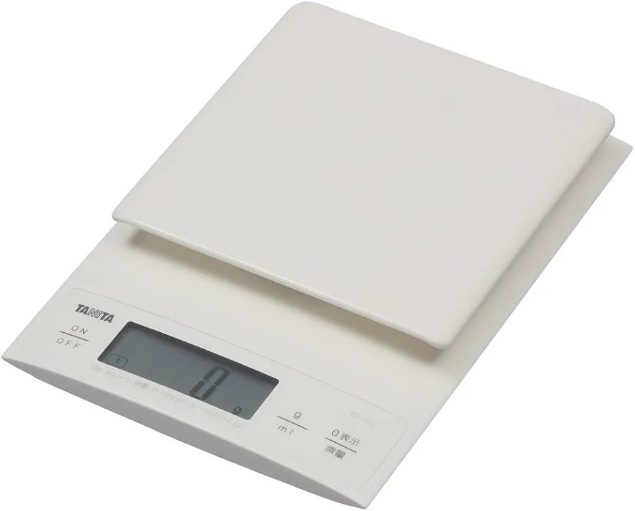 TANITADigital Cooking Scale【Also Useful for Making bread0.1g unitHigh accuracyWeighing up to3kg】WhiteKD-320-WH