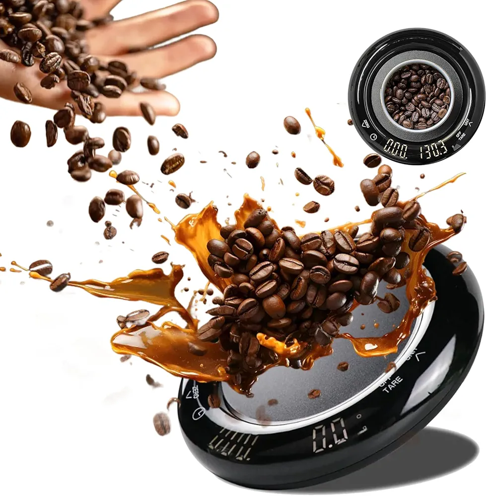 Food Scale, Digital Kitchen Scale Weight Grams and Ounces for Baking and Cooking,Espresso Scale,Coffee Scale with Timer, 4 Units with Tare Function