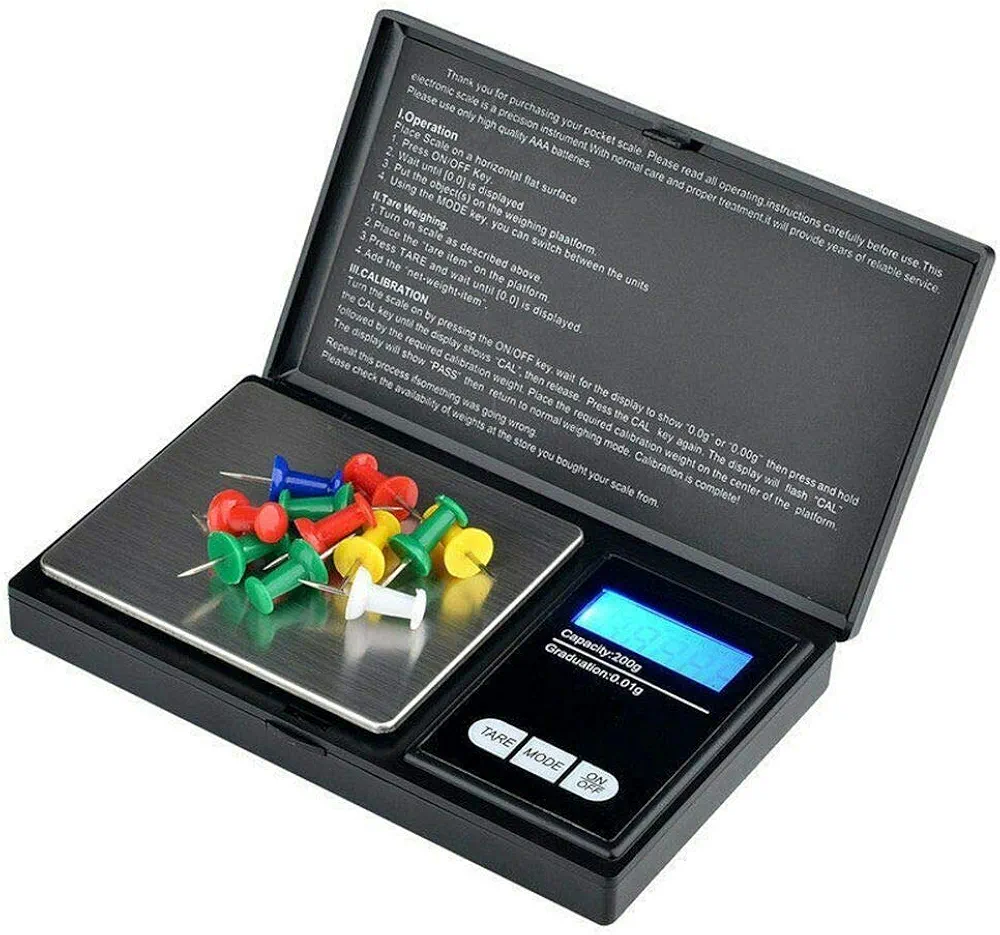 200g x 0.01g LCD Digital Pocket Scale Jewelry Gold Gram Precision Weight Scale,Food Scale,Kitchen Scale