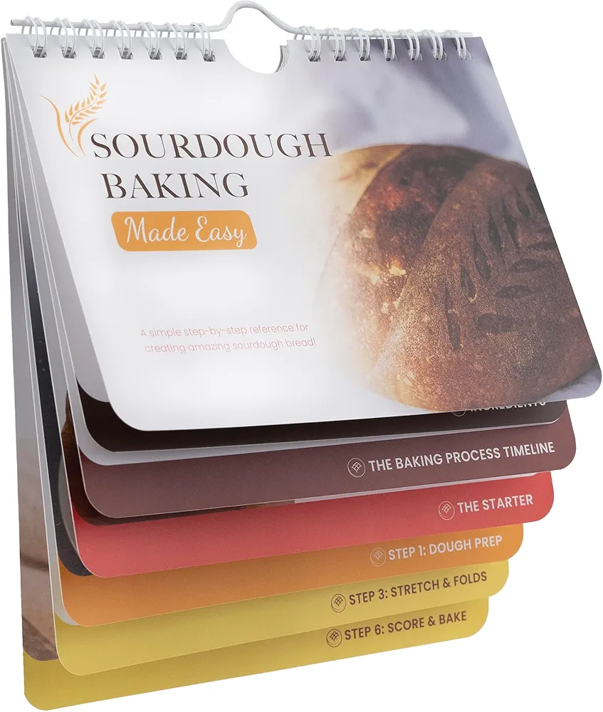 Sourdough Baking Made Easy Magnetic Cheat Sheet for Bread Baking, 8.5 x 6 inches