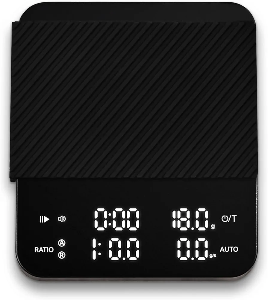 Coffee Scale with Timer, 0.1g High Precision Kitchen Scale, Pour Over Coffee Scale, Drip Espresso Scale with Auto Tare, Touch Sensor and Silicone Cover - 4.4 lbs/2 kg