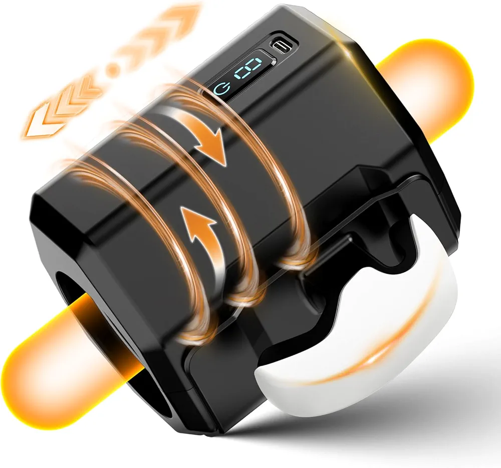 Automatic Male Masturbator Sex Toys for Men - Open Ended Male Sex Toys with 7 Thrusting & 7 Rotation Modes, Handles Design Mens Sex Toys, Portable Pocket Pussy Male Stroker, Blowjob Adult Toys for Men