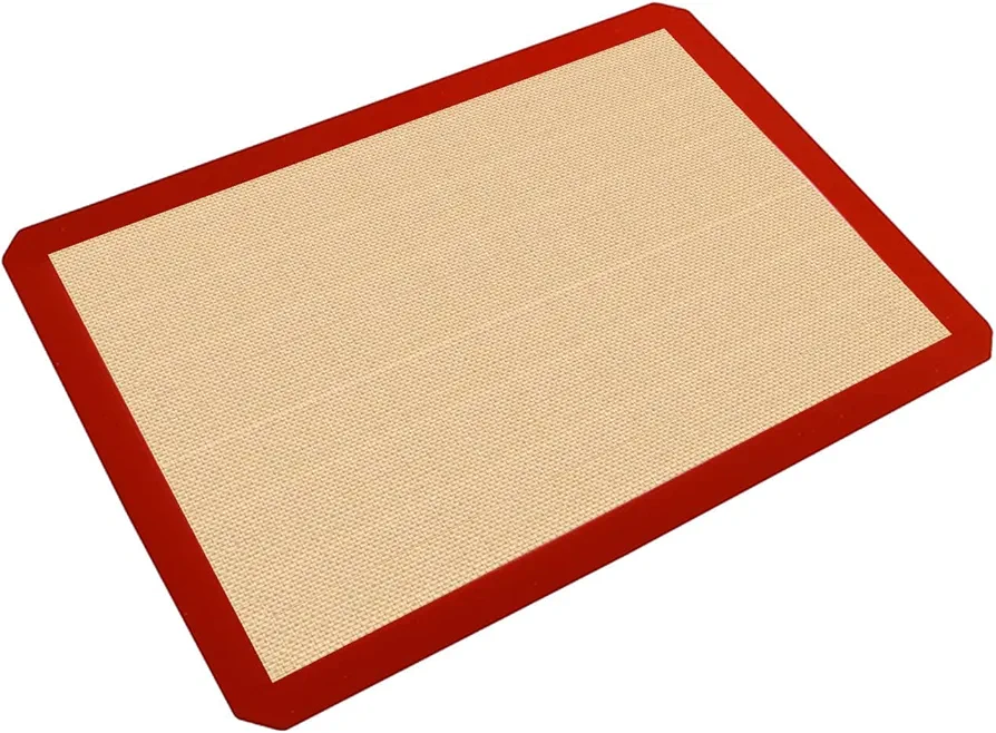 Silicone Baking Mat - Set of 1 Non-Stick Half Sheet (16-1/2" x 11-5/8") Food Safe Silicone Mats for Baking - BPA Free