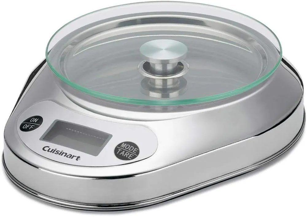 Cuisinart KML-KO3B Precision Chef Bowl Electronic Kitchen Scale, Silver, 2.5" x 7.4" x 9.25"
