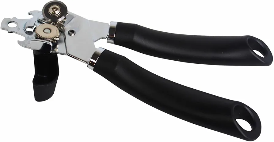 Imusa USA Easy to Use Manual Chef Can Opener, Black