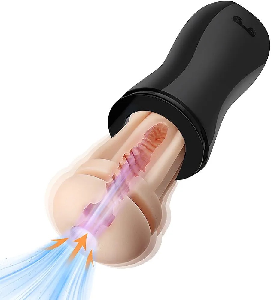 Automatic Male Masturbator Cup Penis Masturbator with 7 Sucking & 12 Vibrating Modes Pocket Pussy Men's Stroker Realistic Vagina Detachable Sex Toys for Men and Couples
