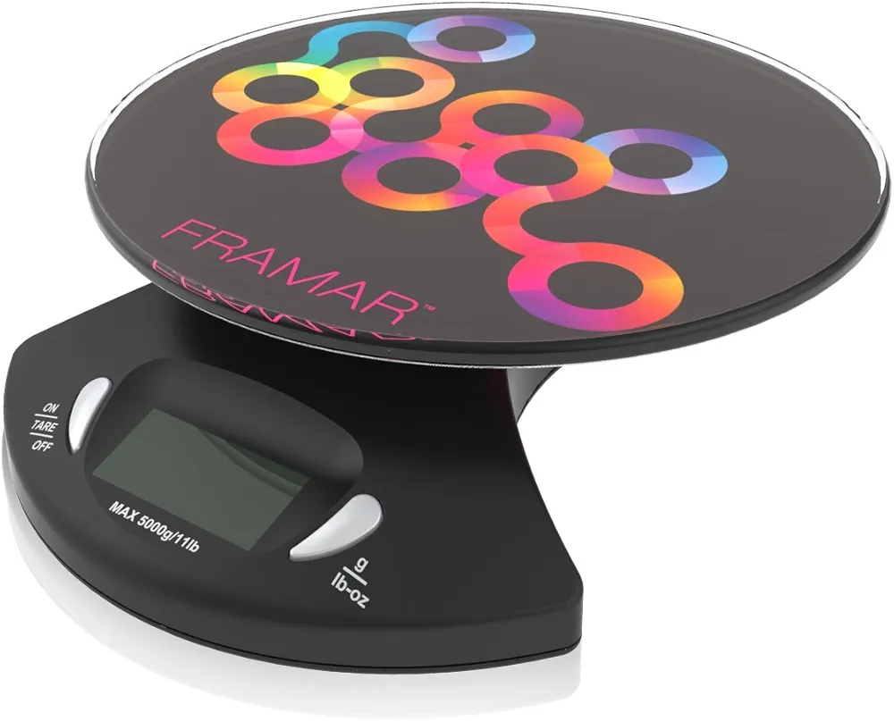 Framar Digital Scale, Hair Color Scale, Kitchen Scale, Food Scale, Gram Scale - Elegant Black