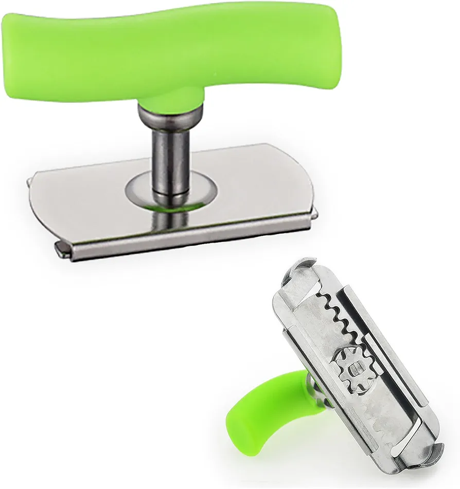 manual can opener,Adjustable Grip Stainless Steel Jar Opener, Kitchen Gadget with Lid Opener and Silicone Gripper Pad for Opening Cans, Fits 1-4 Inch (green)