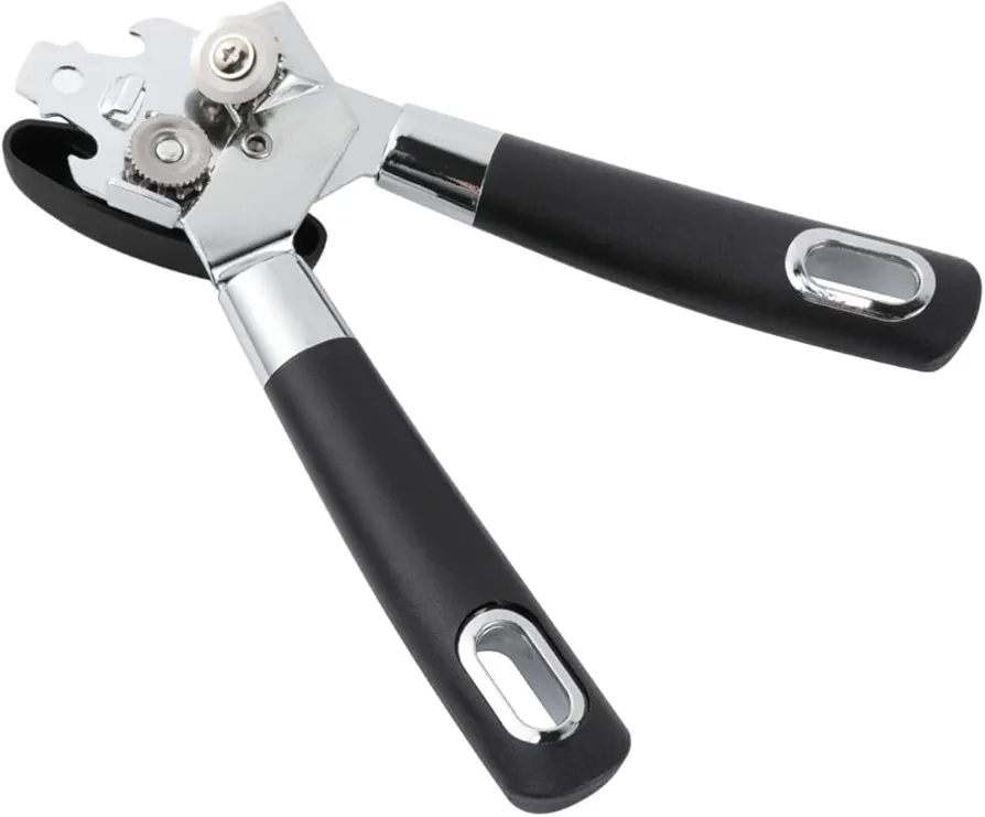 Stainless Steel Bottle Opener Manual Can Opener Handheld Bottle Opener Kitchen Accessories Handle Bottle Multi-functional Can Opener Multi-function Bottle Opener Jar Opener Black