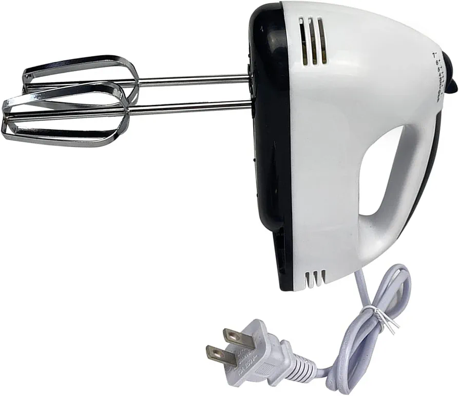 Electric Mixer, Hand Mixer, Electric Hand Mixer Handheld 7 Gears Electric Eggbeater with 4 Whisks for Egg Cake Cream Dough