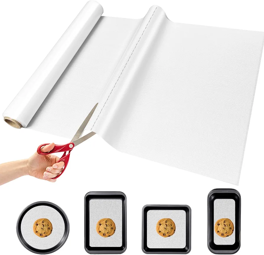 Silicone Baking Mat Roll 12IN*8FT Food Grade Heat Resistant Baking Sheet Matt Non stick Resuable Pastry Mat for Macaron Cookie Bread Baking Cooking