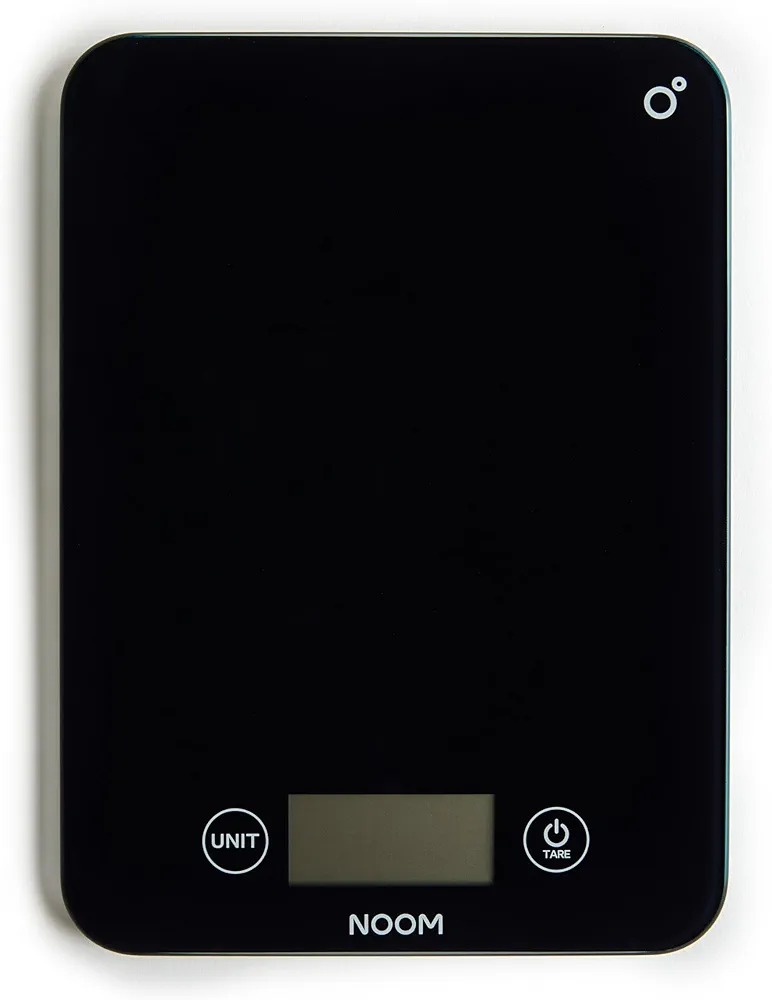 Noom Digital Kitchen Scale: Accurate Precision, LCD Display for Clarity, Stylish Black, Blue, or Off-White. Battery Included for Seamless Operation. (Black)