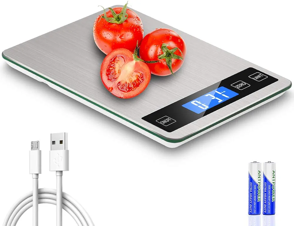 Food Scale, 33lbs Digital Food Kitchen Scale Weight Grams and oz for Cooking Baking, Meal Prep and Weight Loss, 7 Units LCD Display Tare Function, 1g/0.1oz Precise Graduation, Easy Clean