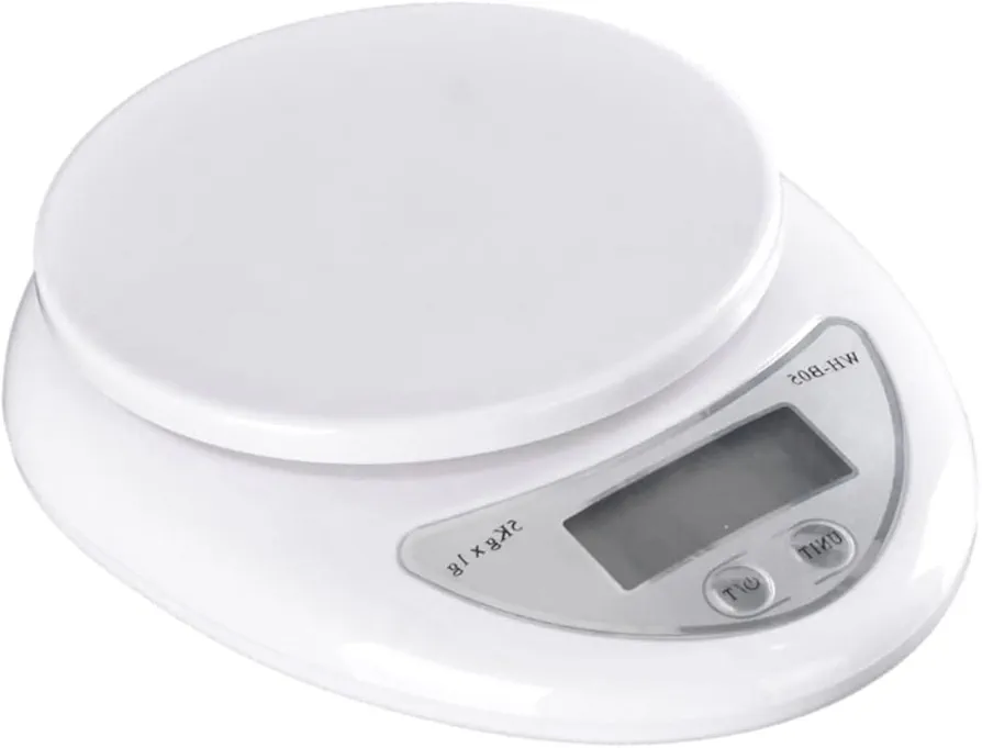 Electronic Scale Digital Kitchen Scales Weighing Scales Kitchen Food Baking Scale Kitchen Scales Digital Gram Scale Weight Measurement Platform Scale Food Scale White
