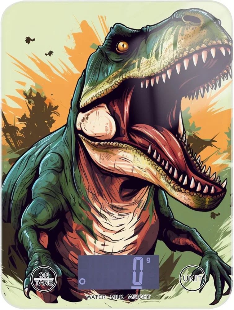 MNSRUU Food Kitchen Scale, Dinosaur Digital Food Scale, Kitchen Scales Digital Weight Scale for Food Ounces and Grams