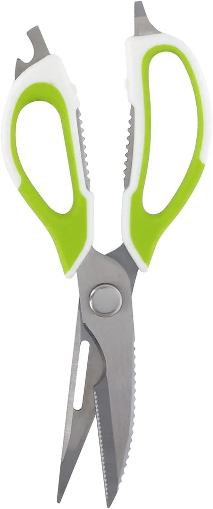Japanese Kitchen Scissors with Magnetic Cover, All Purpose, Multi-Functional, Outdoor, Stainless Steel