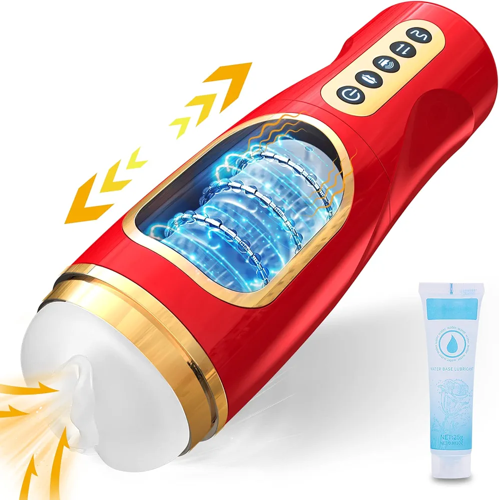 Sex Toys for Men Male Masturbator - Adult Toys Automatic Sucking Male Stroker with 10 Vibrating & Thrusting Modes for Penis Stimulation, Sex Toys Male Realistic Stroker, Adult Sex Toy & Games