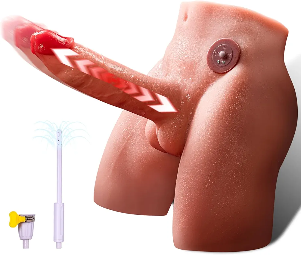 Male Sex Doll with 9 Inch Strong Thrusting & Vibrating Dildo for Women, Eronight Adult Torso Sex Dolls Unisex Masturbator with Big Butt Tight Anal Sex Toys for Men Gay Couple Masturbation 10LB