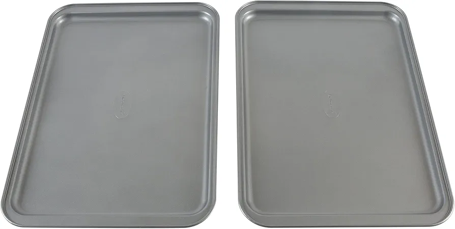 Kitchen Details 2 Pack Large Nonstick Baking Sheet | Nonstick | Bakeware | Grey| 2 Pack| Carbon Steel| Oven Safe