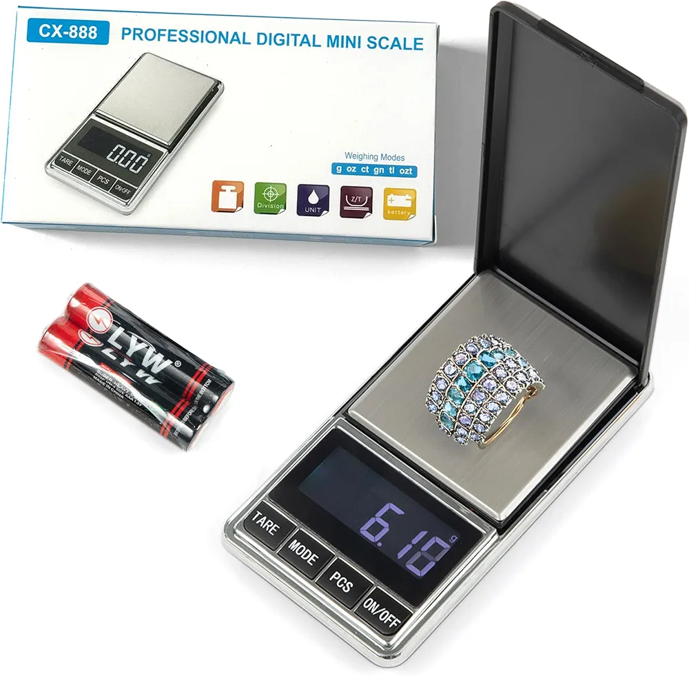 Mini Pocket Scale, Digital Accuracy with 0.01gX200g High-Precision Pocket Scale, Accurate Kitchen Scale, Jewelry Scale, Food Scale, Electric Kitchen Scale, Baking Scale, small, Black