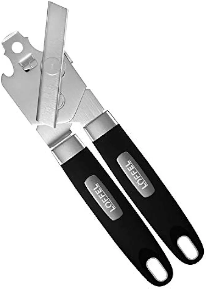 Stainless Steel Manual Can Openers, Non-Slip Safety Can Opener, Kitchen & Restaurant, Industrial Materials for Portable Kitchen Cooking, Ultra Sharp Blade for Seniors with Arthritis