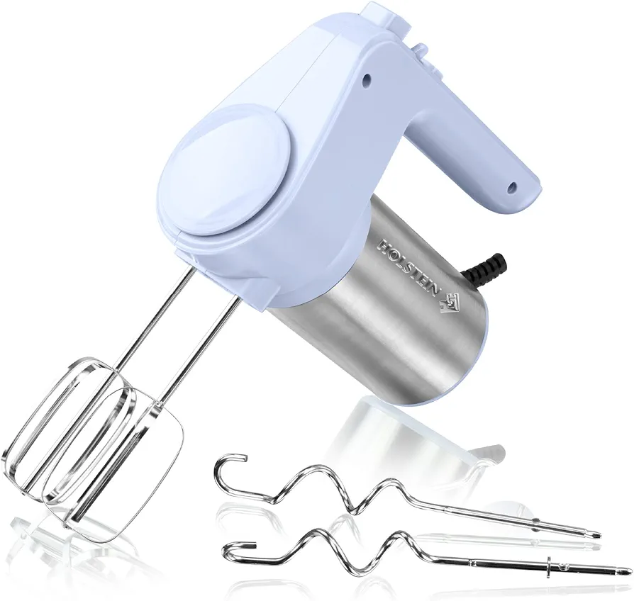 Holstein Housewares - 250W 6 Speed Hand Mixer Maker, Lavender - User Friendly One-Touch Operation
