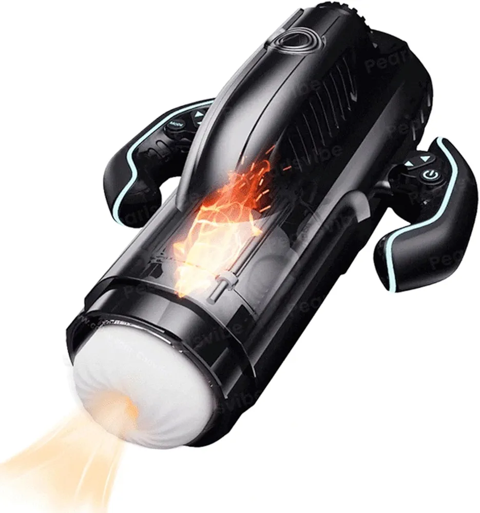 Leten Bermuda Storm Sucking Thrusting Automatic Male Masturbator - Vacuum Suction Telescopic Dick Suck Sex Toy Machine With 2 Handle & Voice & Heat, Hands-Free Auto Stroker Blowjobsex For Men Pleasure