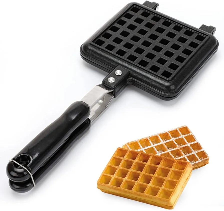 Non-stick Waffle Baking Mold, Mini Aluminum Waffle Pan Cookware Waffle Press Plate Cooking Baking Tool