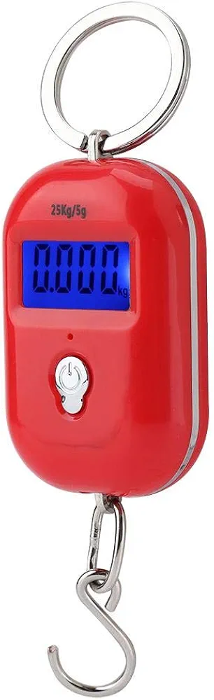 Electronic Digital Scale Portable Mini Pocket Key Chain Scale Kitchen Food Weight Gauge Measuring Tools with Hook 25kg/5g