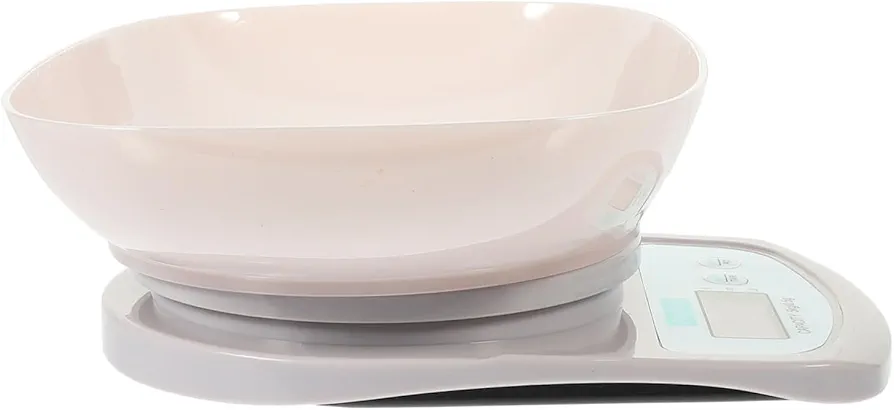 Food Electronic Scale Baking Scale Food Weight Scales Kitchen Food Weight Food Scale with Bowl Small Weight Scale Digital Grams Kitchen Scales with Bowl Portable Scales Abs White