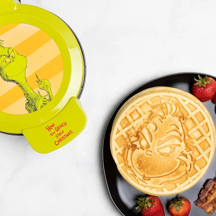 Uncanny Brands Dr. Seuss The Grinch Waffle Maker - The Grinch on Your Waffles