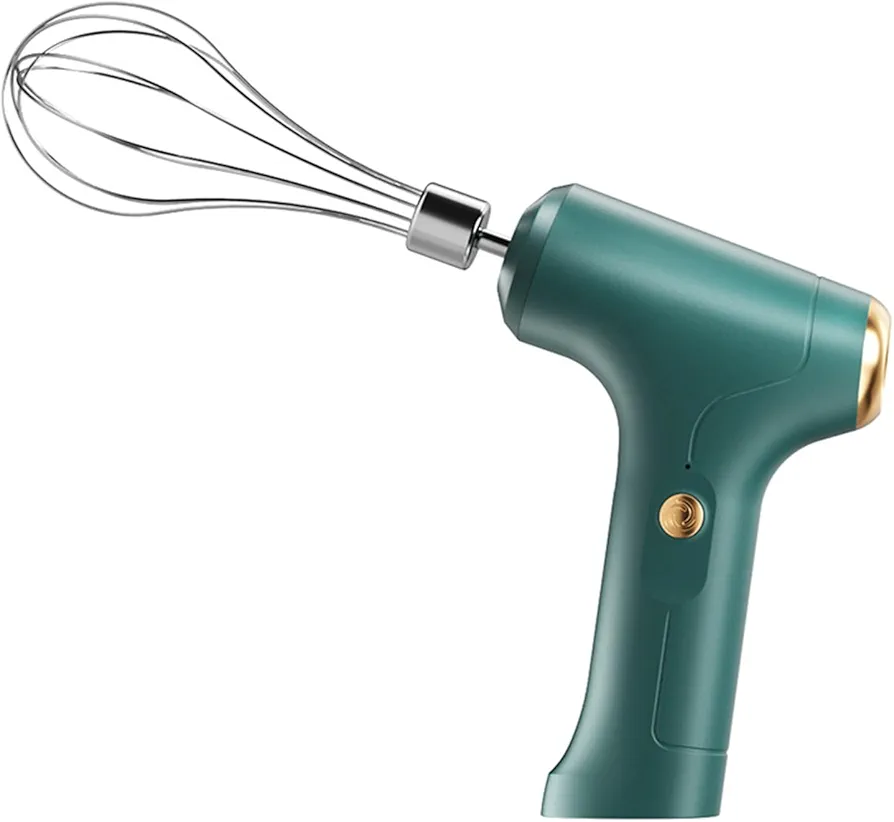 Electric Whisk,Portable Electric Hand Mixer Quick Preparation Hand Eggs Mixer Electric Cordless 3 Speed Option with Whisks