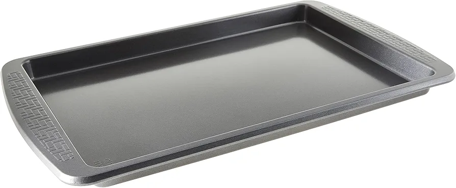 Chicago Metallic Everyday Non-Stick Medium Baking Cookie Sheet. Perfect for making cookies, one-pan meals, roasted vegetables, and more Gray