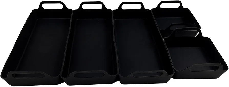 5 Pcs Silicone Sheet Pan Divider, Easy To Clean Nonstick Pan Set for Cooking | Silicone Baking Pans for Oven and Air Fryer | Baking Pans Set for Kitchen |BPA Free Silicone Baking Pan Organizer