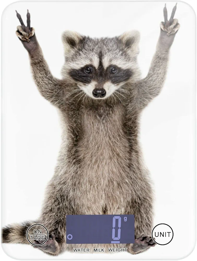 susiyo Funny Raccoon Animal Food Scale 11lb/5kg Digital Kitchen Scale for Cooking Baking