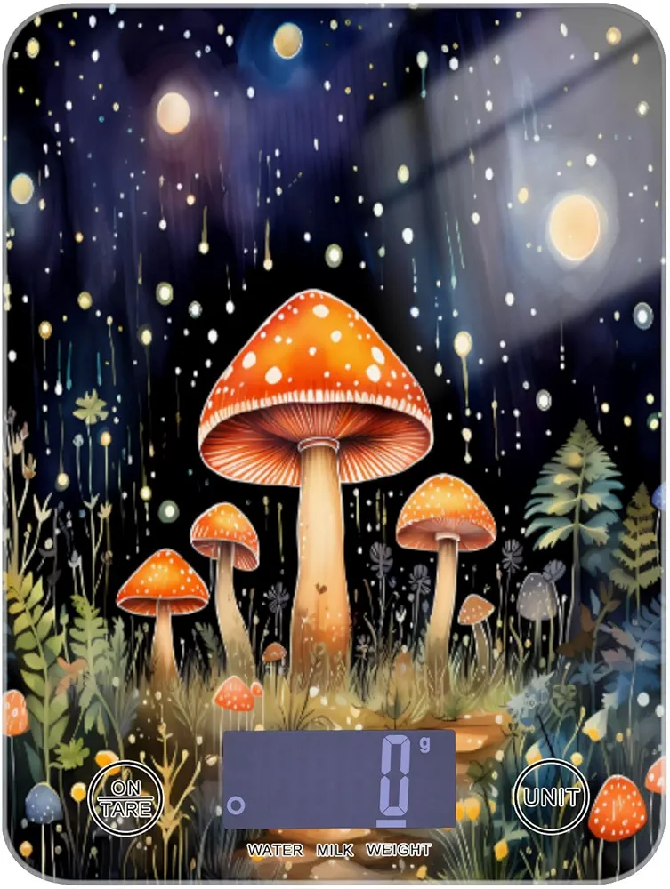 MNSRUU Food Kitchen Scale, Forest Mushrooms Digital Food Scale, Kitchen Scales Digital Weight Scale for Food Ounces and Grams