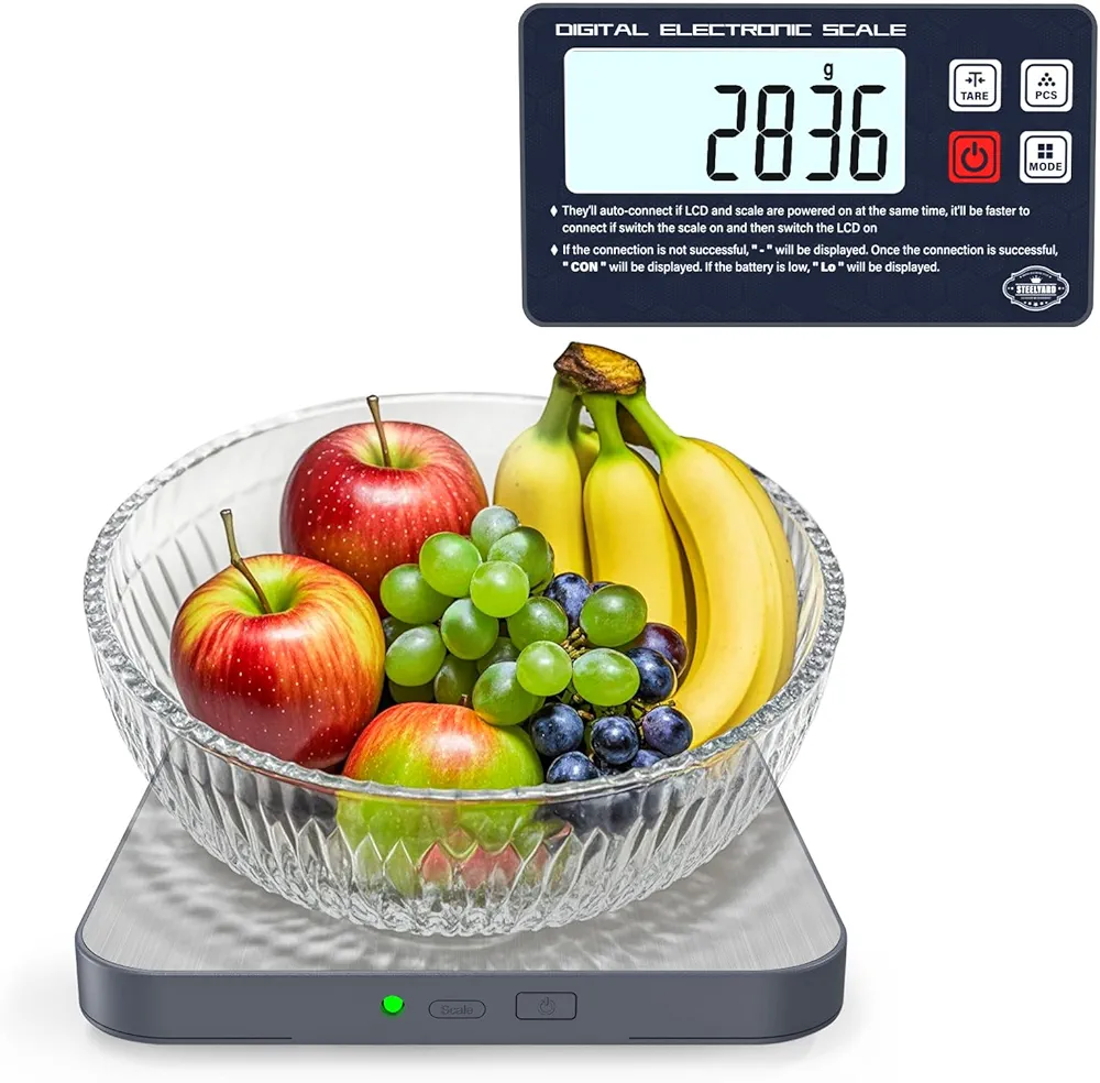Split Kitchen Food Scale – 5kg Digital Electronic Food Weight Scale for Accurate Grams & Ounces | Ideal for Weight Loss, Baking, Coffee | Innovative Split Design for Clear Readings