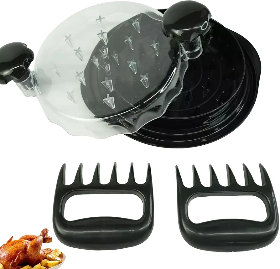 Chicken Shredder Large Meat and Chicken Breast Shredder Twist tool with Meat Carving Fork, Visible Meat Shredder Mechine, Ergonomic Handle, Anti-Slip Strip, BPA Free, Suitable for Beef and Chicken