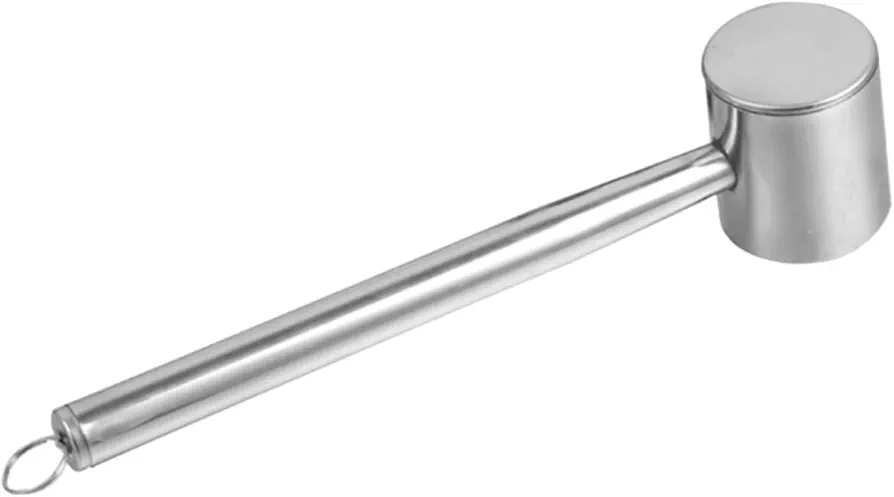 Stainless Steel Meat Hammer Chicken Hammer Meat Tenderizer Mallet Cooking Mallet Household Meat Kitchen Meat Mallet Double-sided Meat Mallet Double Side Meat Mallet Silver