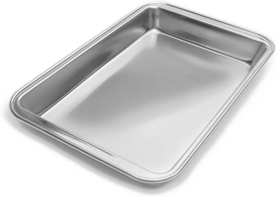 Fox Run Stainless Steel Pan, 11-Inch x 7-Inch Bake Surface, Silver