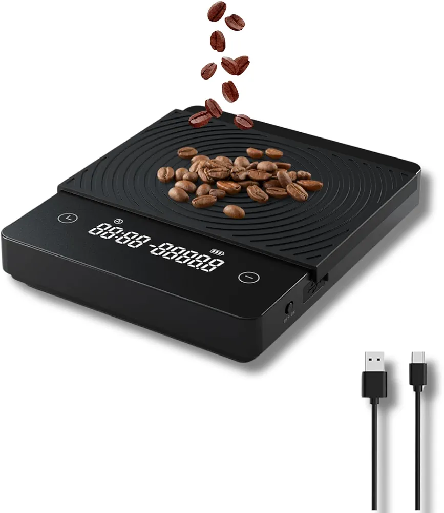 Waterproof High Precision SearchPean Digital Coffee Scale 0.1g/2kgs with Auto Timimg Auto Wake Up for Pour Over Drip and Espresso Johanan