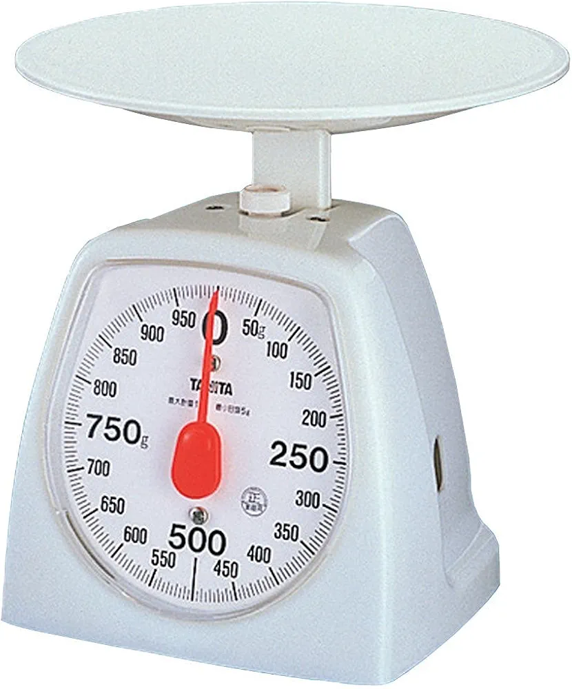 Tanita 1439-WH Cooking Scale, Kitchen Scale, Cooking, Analog, 2.2 lbs (1 kg), 0.1 oz (5 g) Unit, White