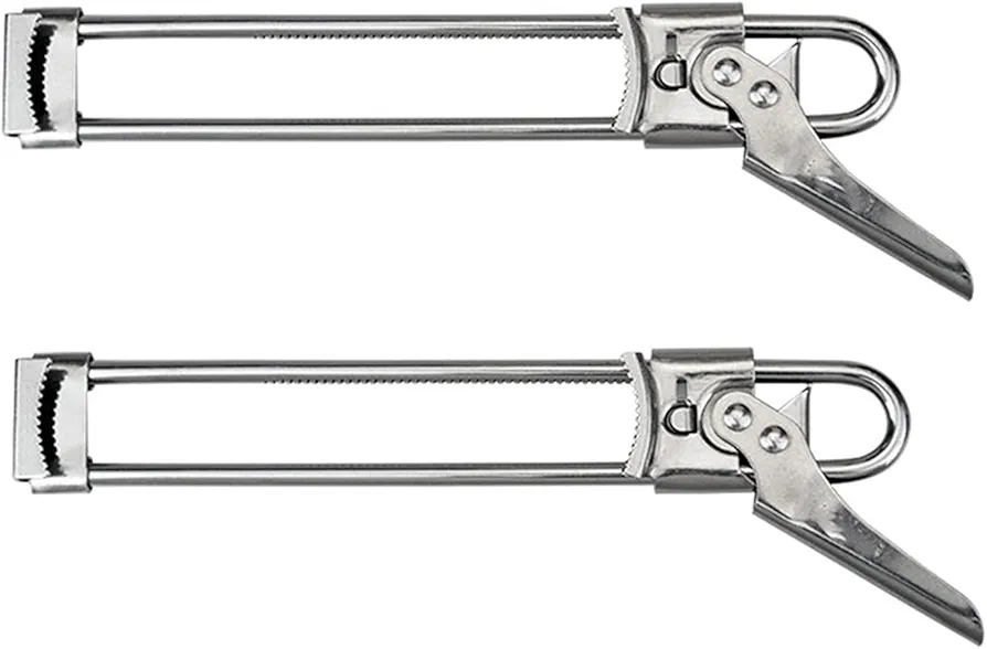 2 PC Multifunction Adjustable Stainless Steel Can Opener Manual Jar Bottle Opener,Adjustable Jam Jar Bottle Can Opener Multifunction Manual Stainless Steel Opener Kitchen Breakfast (A)