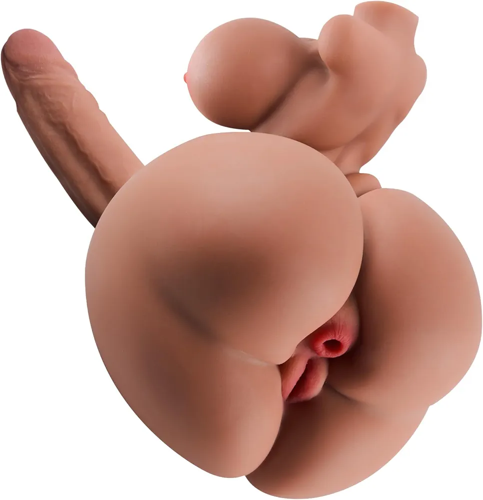 Shemale Sex Doll FUTA Sex Toy with Realistic Dildo and Pussy Ass, Trans Sex Doll Torso Male Masturbator with Boobs, Fantasy Male Sex Doll for Women Sex