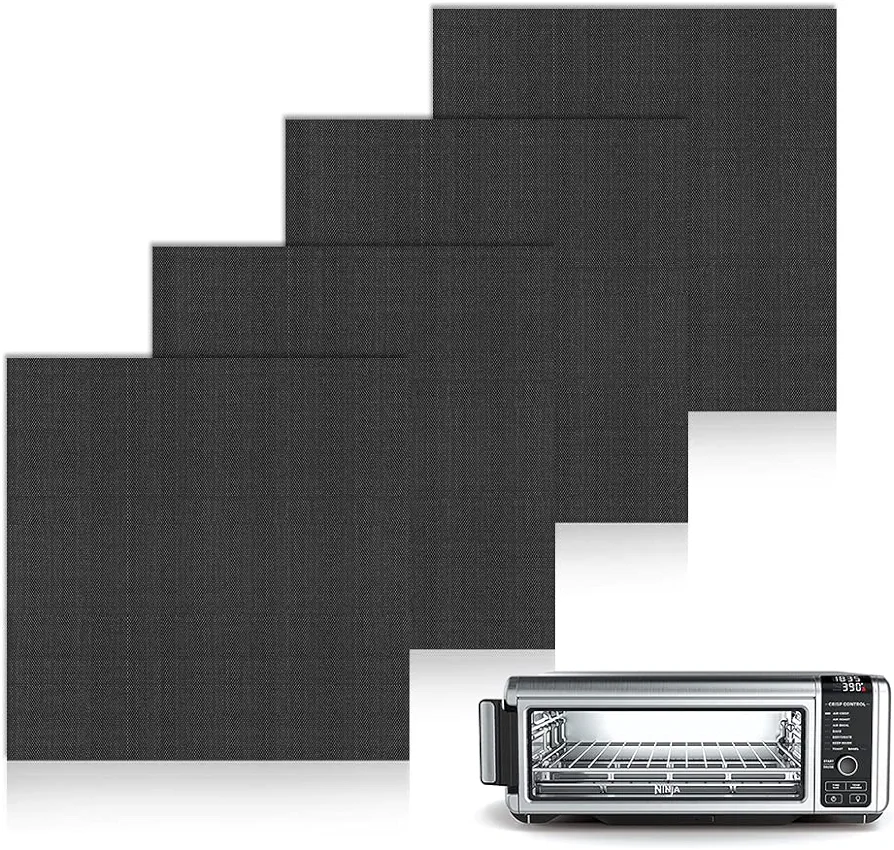 4 Pack Air Fryer Liners for Ninja Air Fryer, Non-stick Reusable Air Fryer Oven Liners Air Fryer Accessories for Ninja Toaster Oven Ninja Foodi SP101 SP201 SP301