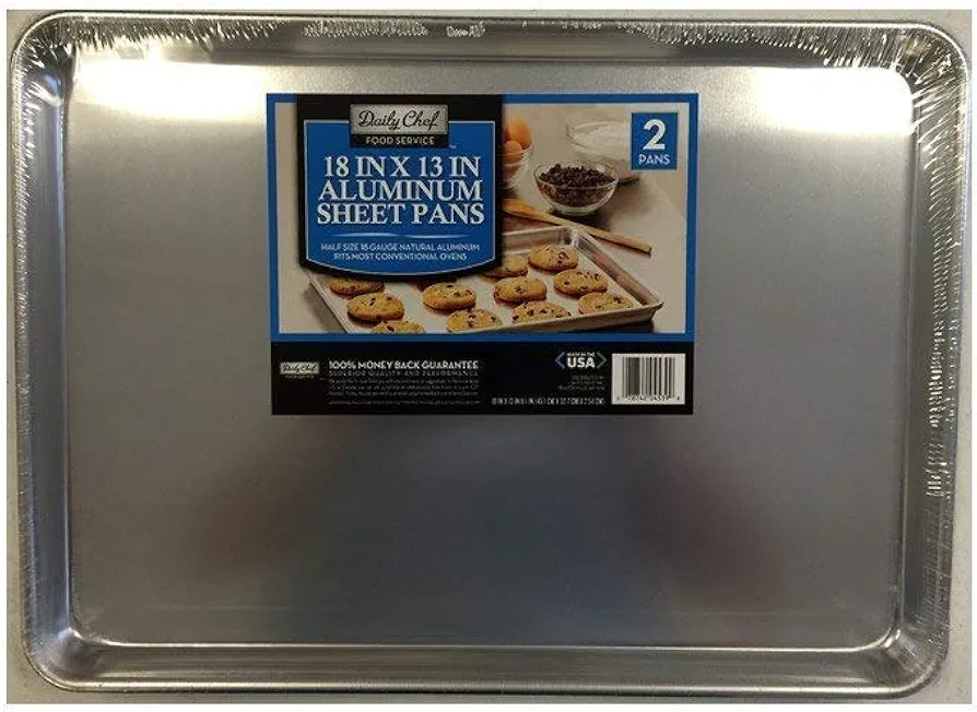 Commercial Bakeware Aluminum Baking Sheets Baking Pan - 2 Pans