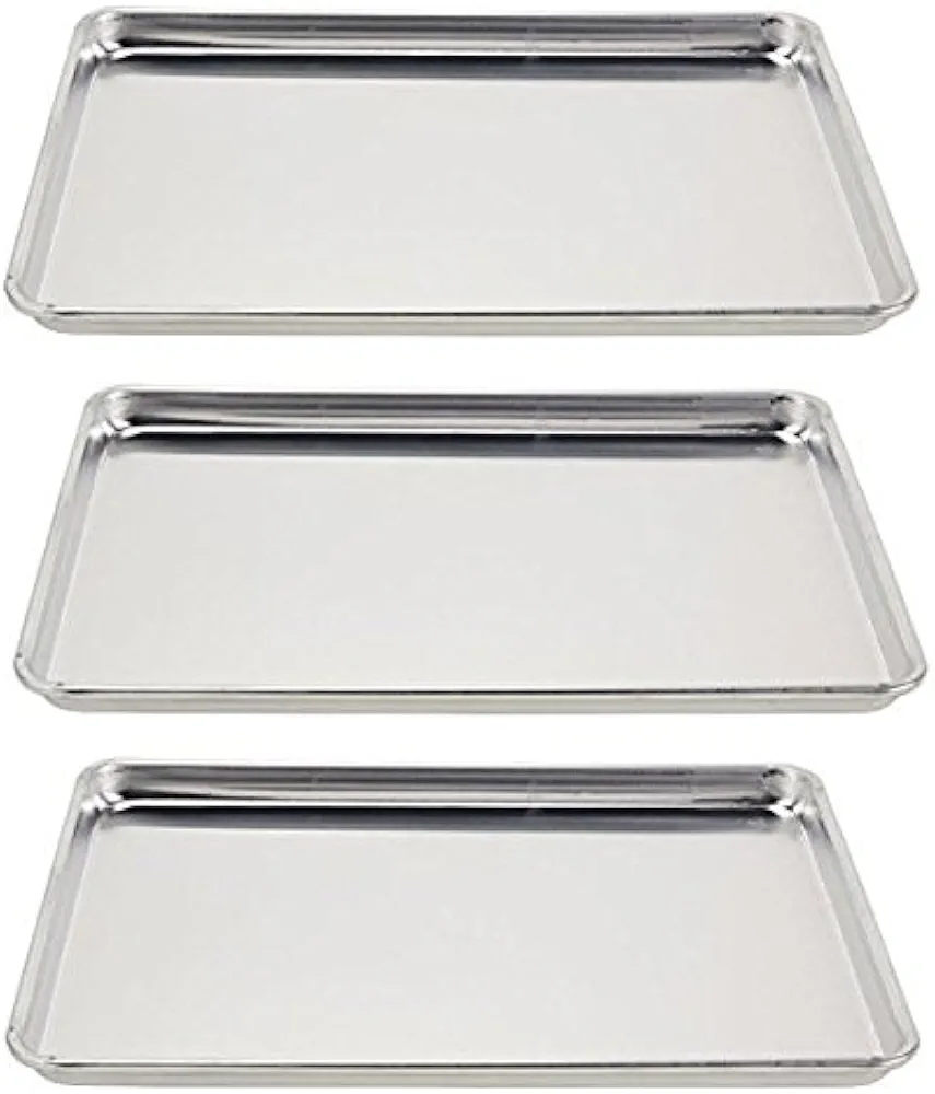 Vollrath 5303 Sheet Pan, 1/2 size, Aluminum, 18-Inch x 13-Inch x 1-Inch (3-pack)
