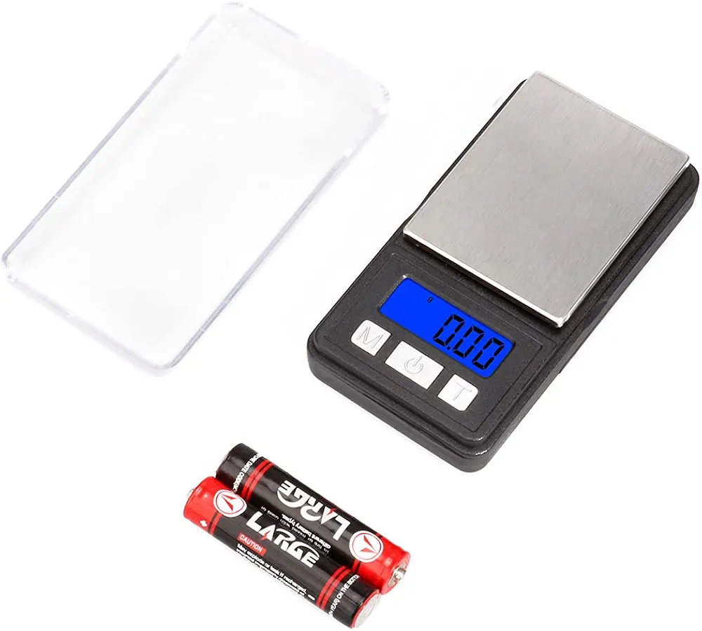 Fuzion Ultra Mini Scale, 1000g x 0.1g Digital Pocket Scale, Grams and Oz 6 Units, Gram Scale with LCD Display, Tare, Battery Included